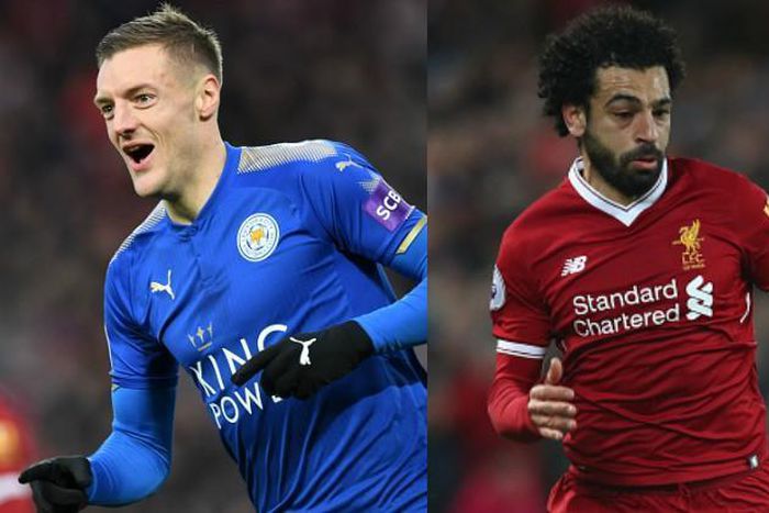 Jamie Vardy and mohamed Salah will go head to head this weekend. (Courtesy)