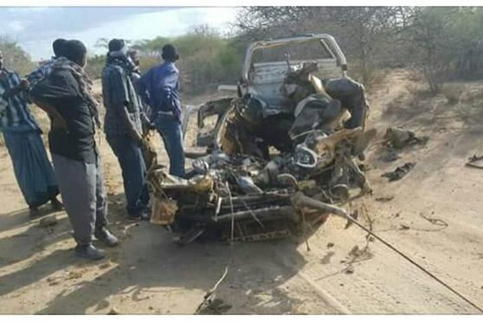 File image of the scene where an IED exploded