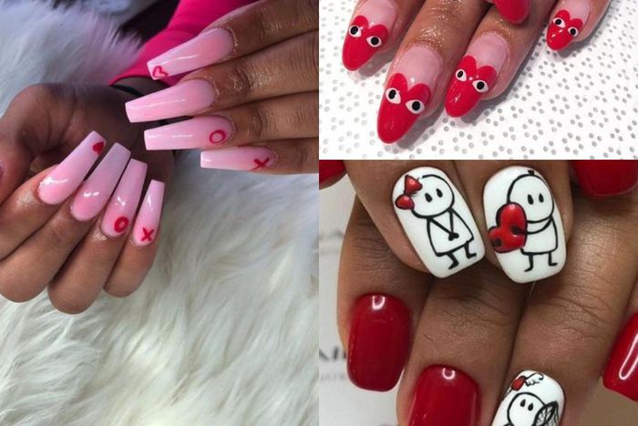 Valentine's nail designs (Pinterest)
