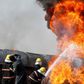File image of a fuel tanker on fire