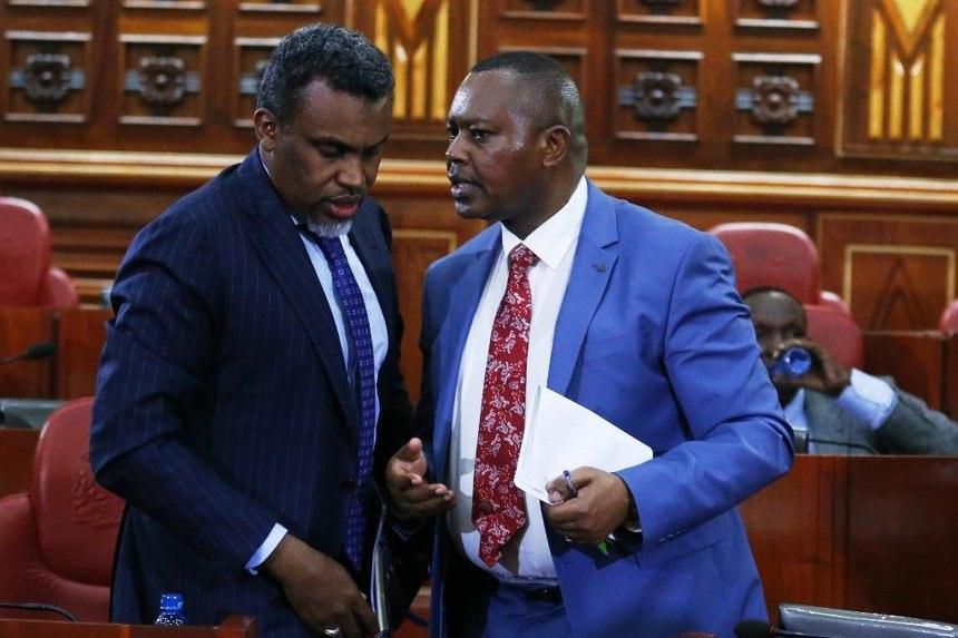 DPP Noordin Haji with DCI boss George Kinoti. The two are part of a multi-agency team investigating high level corruption cases