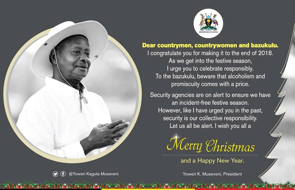 President Kaguta Museven's new year's message
