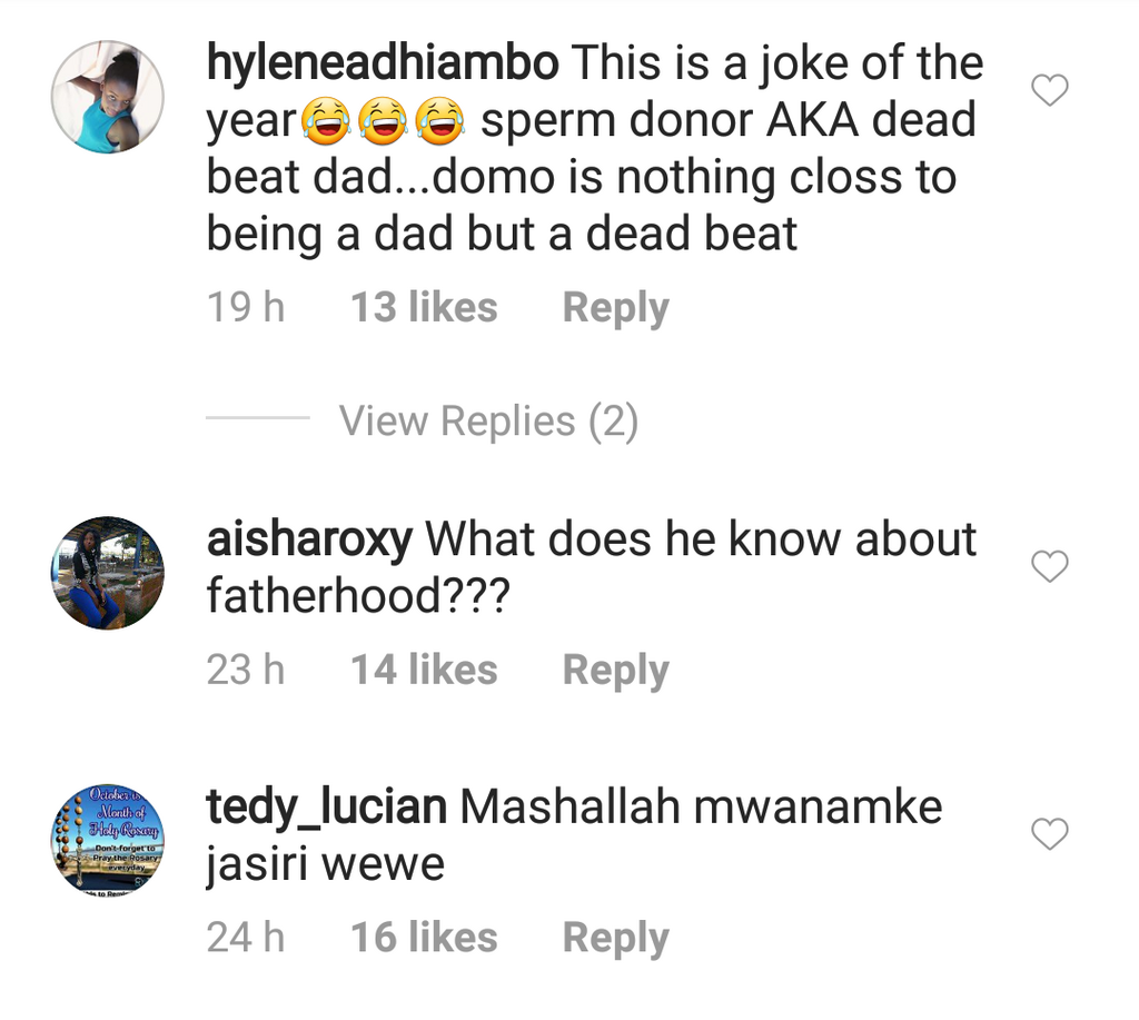 Fans react to Tanasha’s Father’s Day message to Diamond