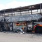 File image of a passenger bus that burst into flames