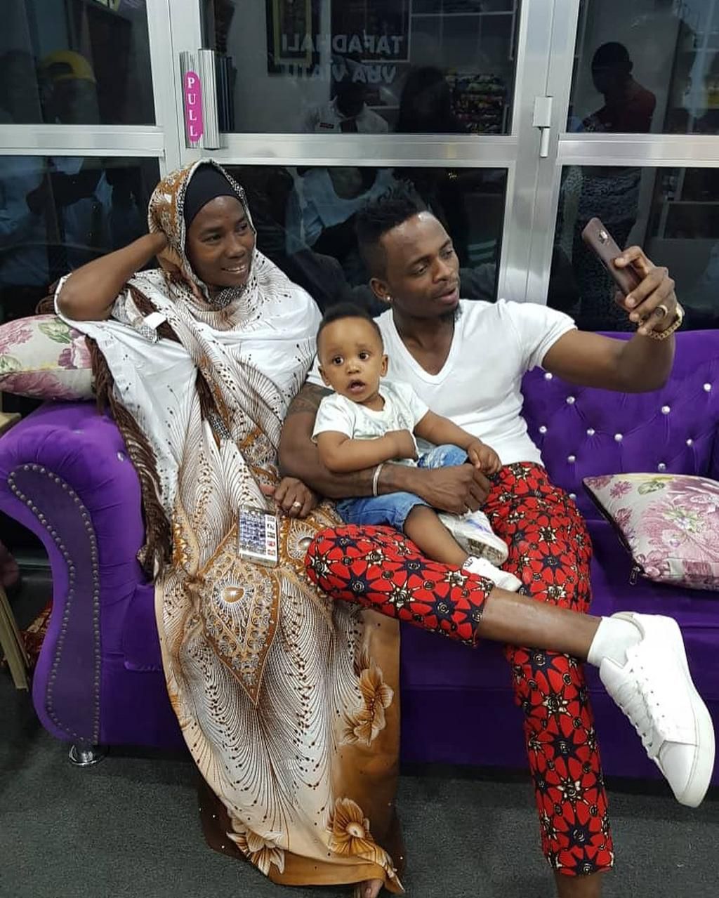 Mama Dangote, Diamond and Baby Daylan. Diamond's Mother meets with Hamisa Mobetto son for the first time.