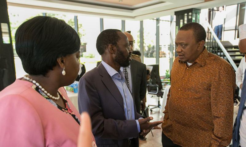 President Uhuru Kenyatta with Kisumu Governor Anyang' Nyong'o. 5 senior government officials sent home over corruption
