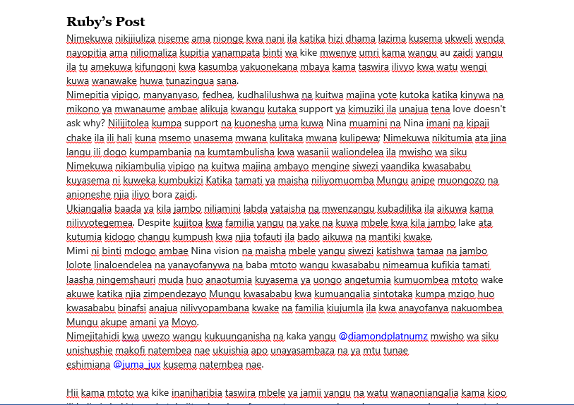 Ruby's post on Domestic  violence