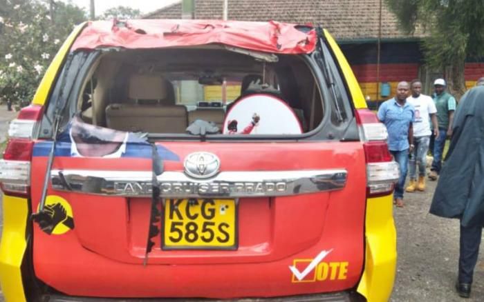 Mariga left counting millions in losses after rowdy youths attacked his convoy in Kibra [Photos]