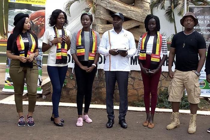Fabiola, together with Miss Tourism Uganda Margaret Kankwanzi, Miss Earth Josephine Nabirye and Emily Ayen Miss Karamoja. Photo by Ogwal