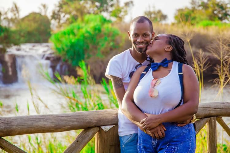 JB Masanduku with his fiance Jackie Karanja