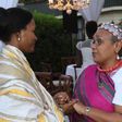File photo of Zahra Bahlewa Moi with First Lady Margaret Kenyatta.