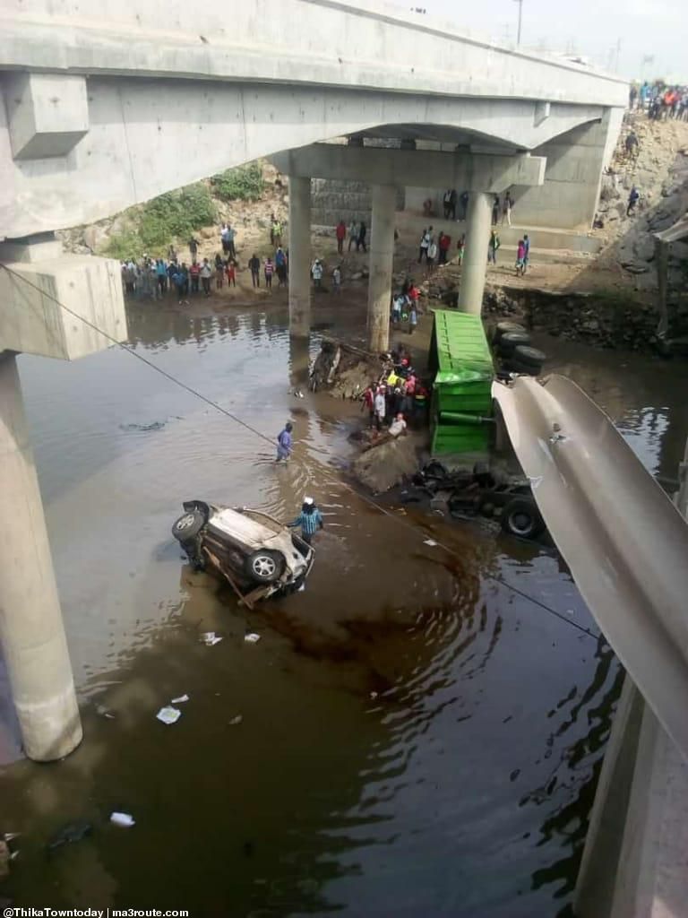 Accident on Athi river bridge (courtesy)