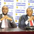 File image of SportPesa Chief Executive Officer Ronald Karauri (left) flanked by Kirimi Kaberia