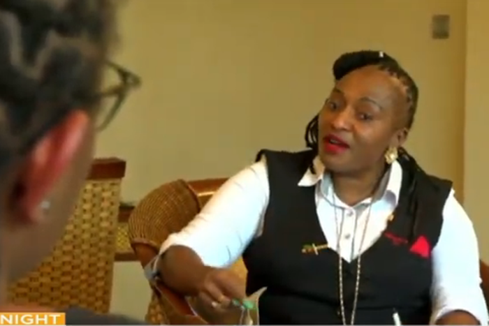 A screen-grab image of embattled detective Jane Wawira Mugo who has opened up on the fierce battle for the control of a thriving business empire