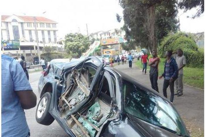 Scores escape death narrowly in freak accident involving 7 vehicles in Nairobi [Photos]