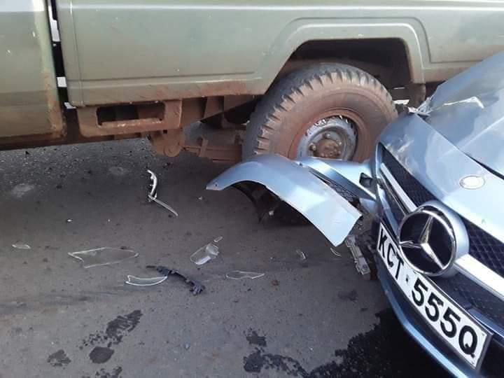 Jalang’o involved in road accident, escapes unhurt (Photos)