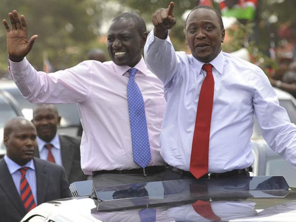 File image of President Uhuru Kenyatta with Deputy President William Ruto on the campaign trail