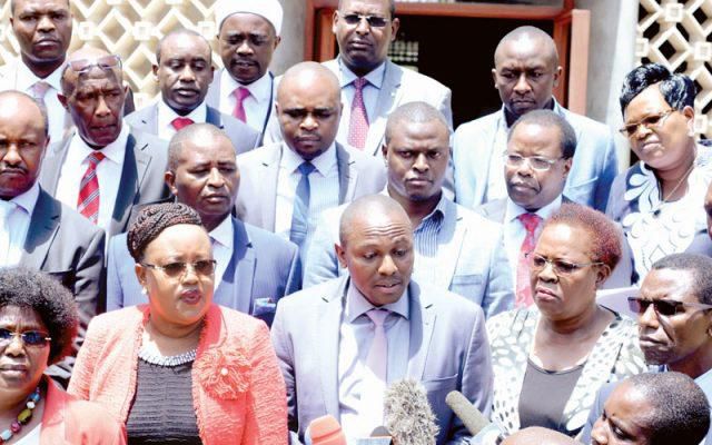 File image of Mt Kenya region politicians allied to the Tanga Tanga group of Jubilee