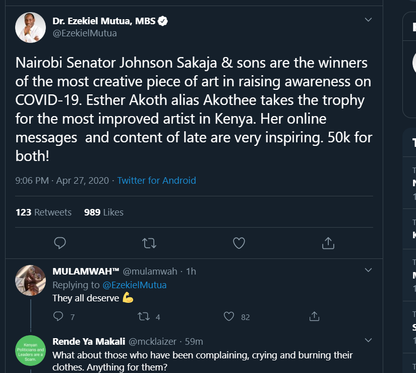 Ezekiel Mutua offers Akothee 50K for being most improved artiste in Kenya
