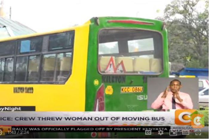 A screeb grab of the Kileton SACCO matatu