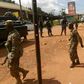 Security operatives quelling a protest in Kamwokya, a poor neighborhood where Bobi Wine grew up from (Twitter/softpower)