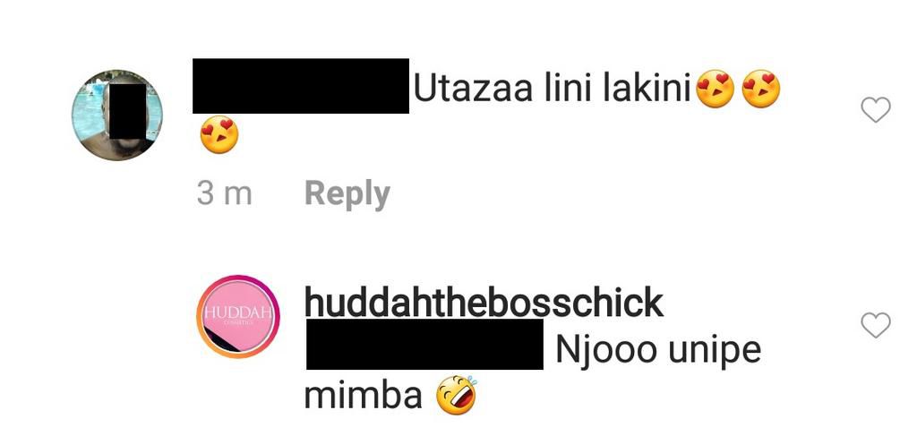 Huddah Monroe's Reply