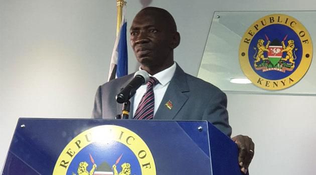 Government spokesperson Colonel Cyrus Oguna