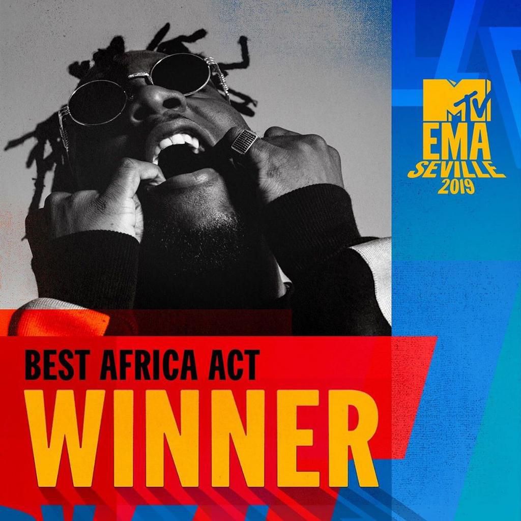 Full List of winners at the 2019 2019 MTV EMAs Awards, Burna Bot wins Best African Act