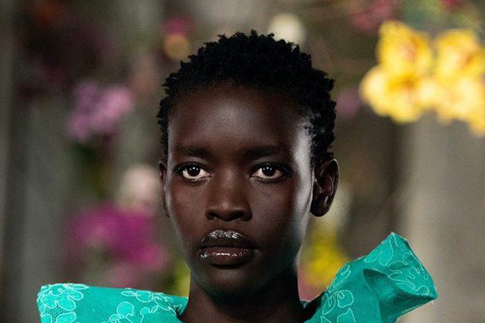 Ayak Veronica dazzling in in a Pierpaolo Piccioli-designed outifit