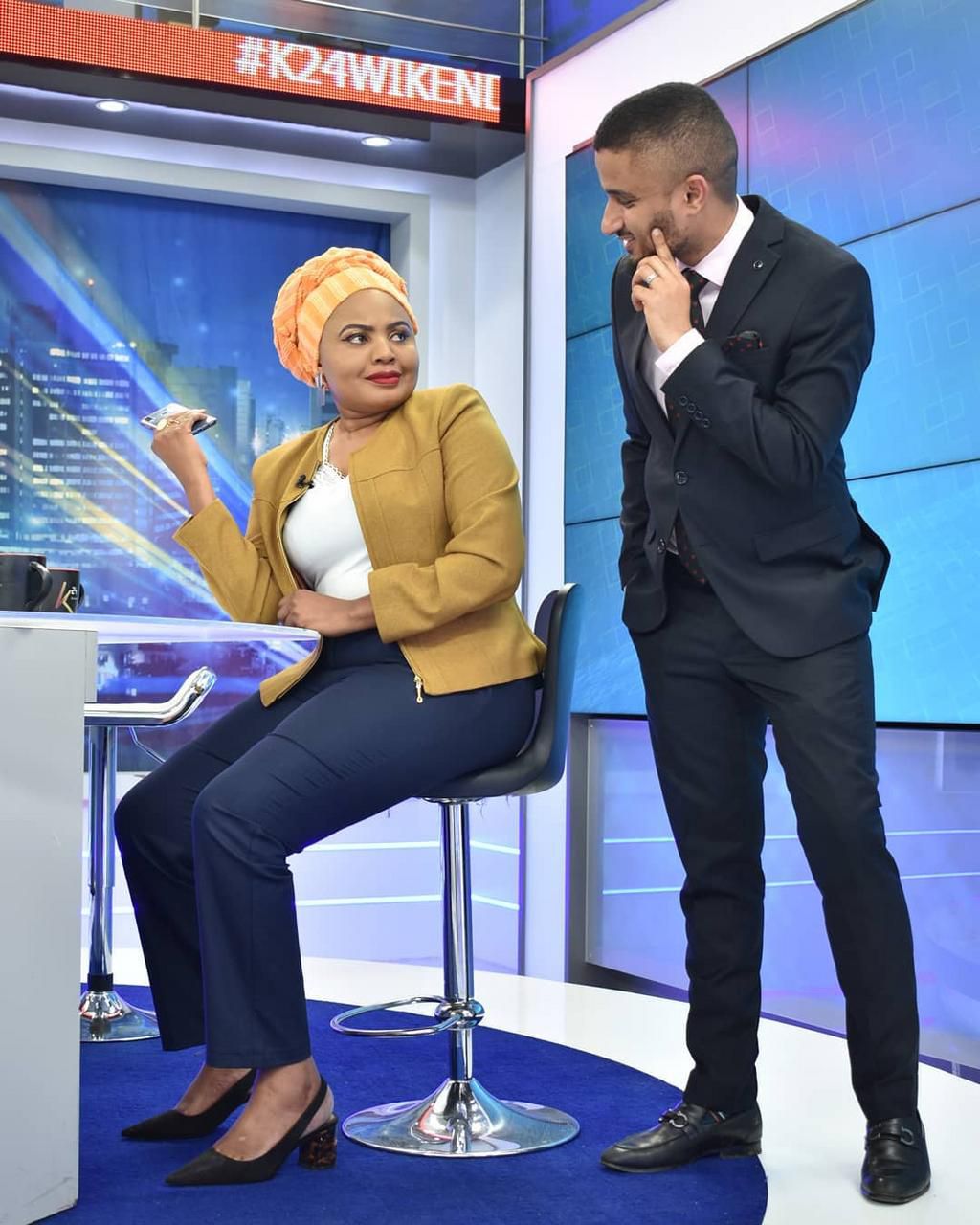 Mwanaisha Chidzuga and Ahmed Bhalo. Anchor Ahmed Bhalo breaks silence after exit from K24
