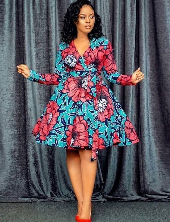 Wrap dress for breastfeeding moms (Afrikrea)