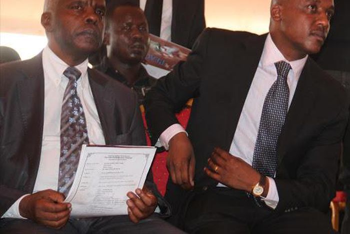Makueni Governor Kivutha Kibwana and Senator Mutula Kilonzo
