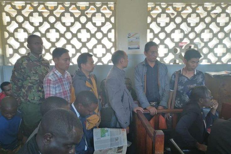 Chinese nationals in a Nakuru court