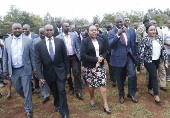 DP William Ruto with Anne Waiguru and other leaders at a past event