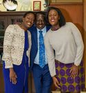 Raila Odinga with his daughters Winnie and Rosemary Odinga
