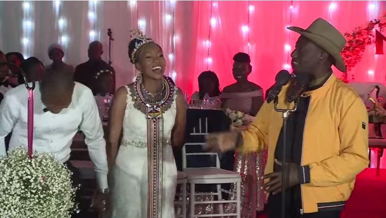 DP Ruto speaking at the wedding