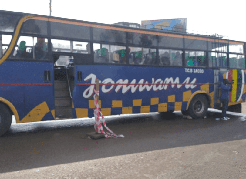 The bus that stalled on Ngong road, forcing several to spend the night in the cold
