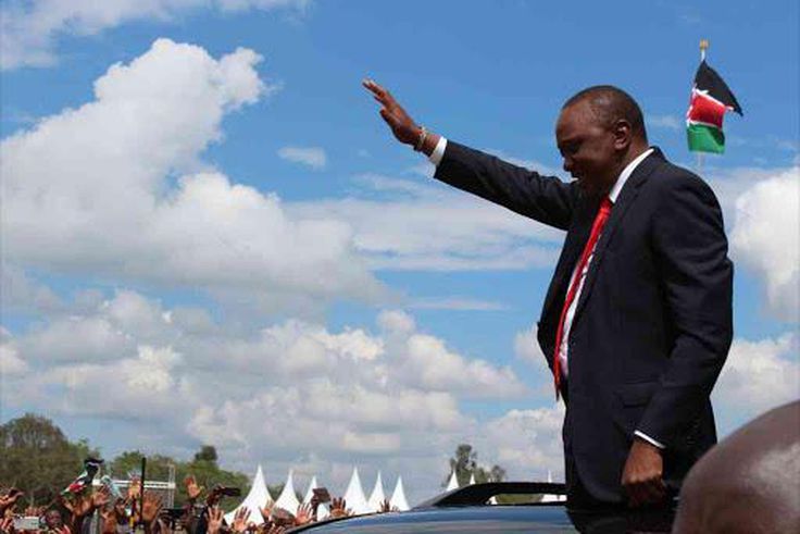 President Uhuru Kenyatta during the 54th Madaraka Day celebrations in Nyeri county. This year's celebrations will be mared in Narok