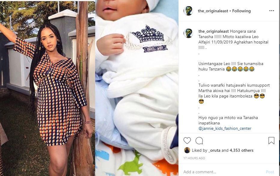 That’s not my child – Tanasha Donna shoots down rumours that she has given birth