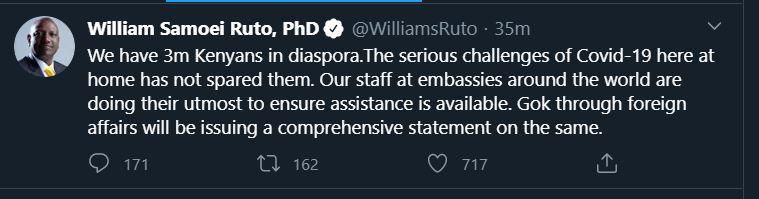 DP William Ruto's tweets that have left Kenyans with more questions than answers