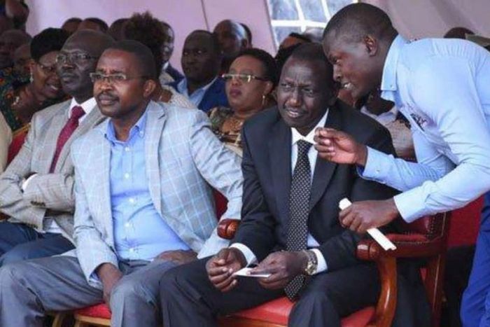 File image of Ndindi Nyoro who is amog the participants at the Mountain Breeze meeting chatting with DP Ruto