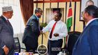 Ministry of Interior and Coordination of National Government  CS Fred Matiangi at a past meeting with leaders from Mandera. At least 70 Deputy County Commissioners have been transfered