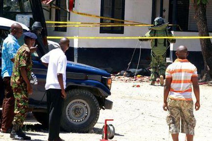 Explosive found hidden at a construction site