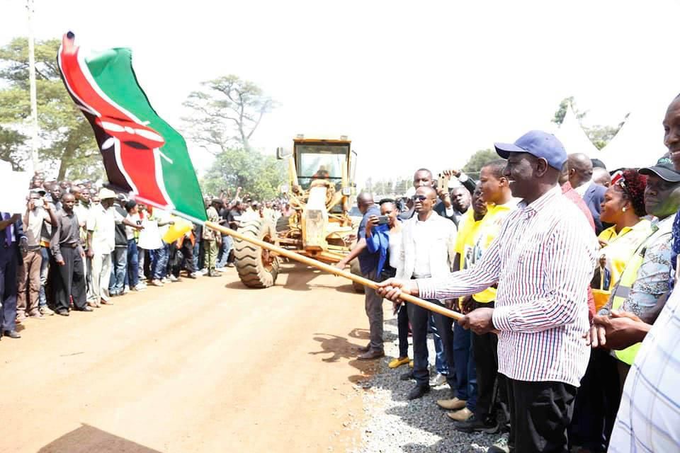 DP Ruto during the launch of the 75km Isebania-Ikerenge-Kehancha-Ntimaru-Gwitembe-Ang'ata-Lolgorian Road, Kehancha, Kuria West, Migori County