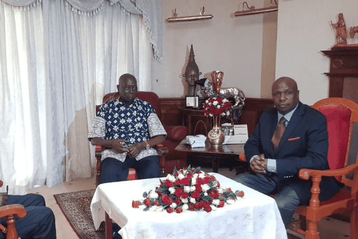 File image of President Salva Kiir with Senator Gideon Moi and Mzee Moi in May when the South Sudan President visited mzee Moi in Kabarak