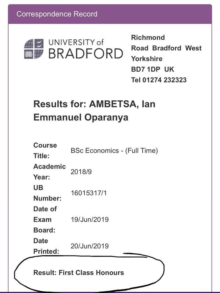 Governor Oparanya’s son graduates in UK