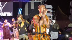 Chris Martin performing at the Big Deal concert