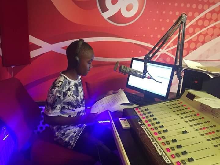 Student Levis Saule at Hot96 Fm studio