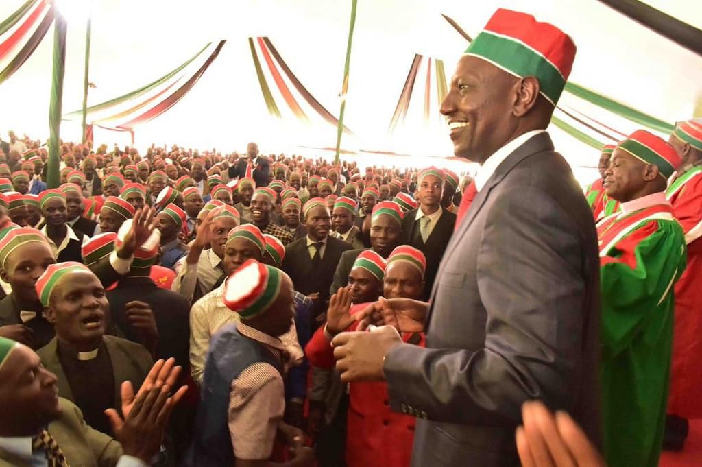 File image of DP Ruto when he hosted a delegation at his home