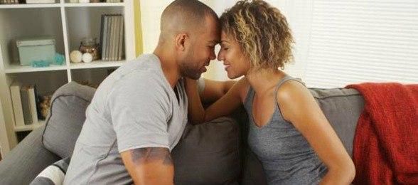 couple heads intimate